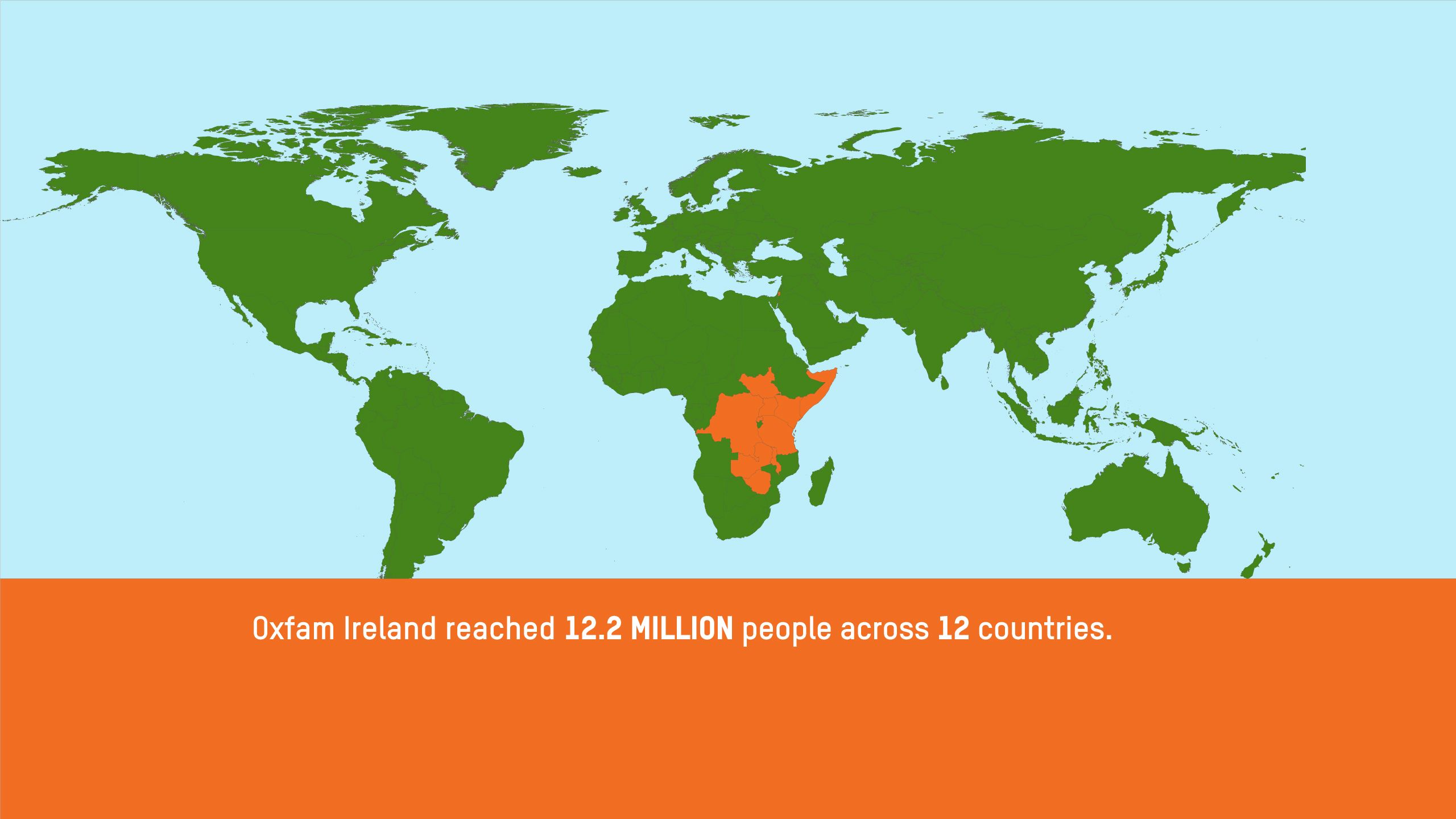 Last year, Oxfam Ireland reached 12.2 million people across 12 countries