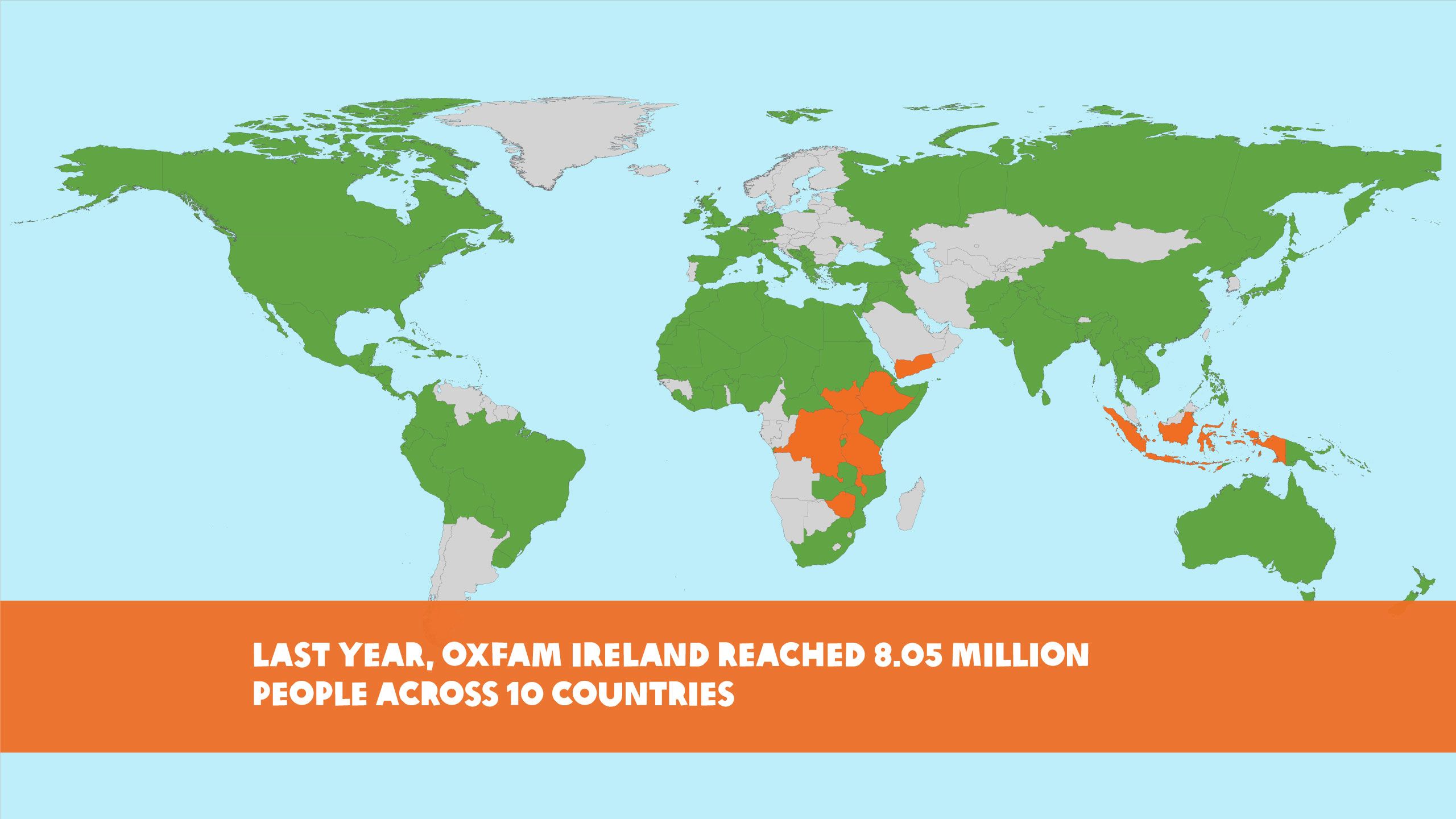 Oxfam Ireland reached 8.05 million people