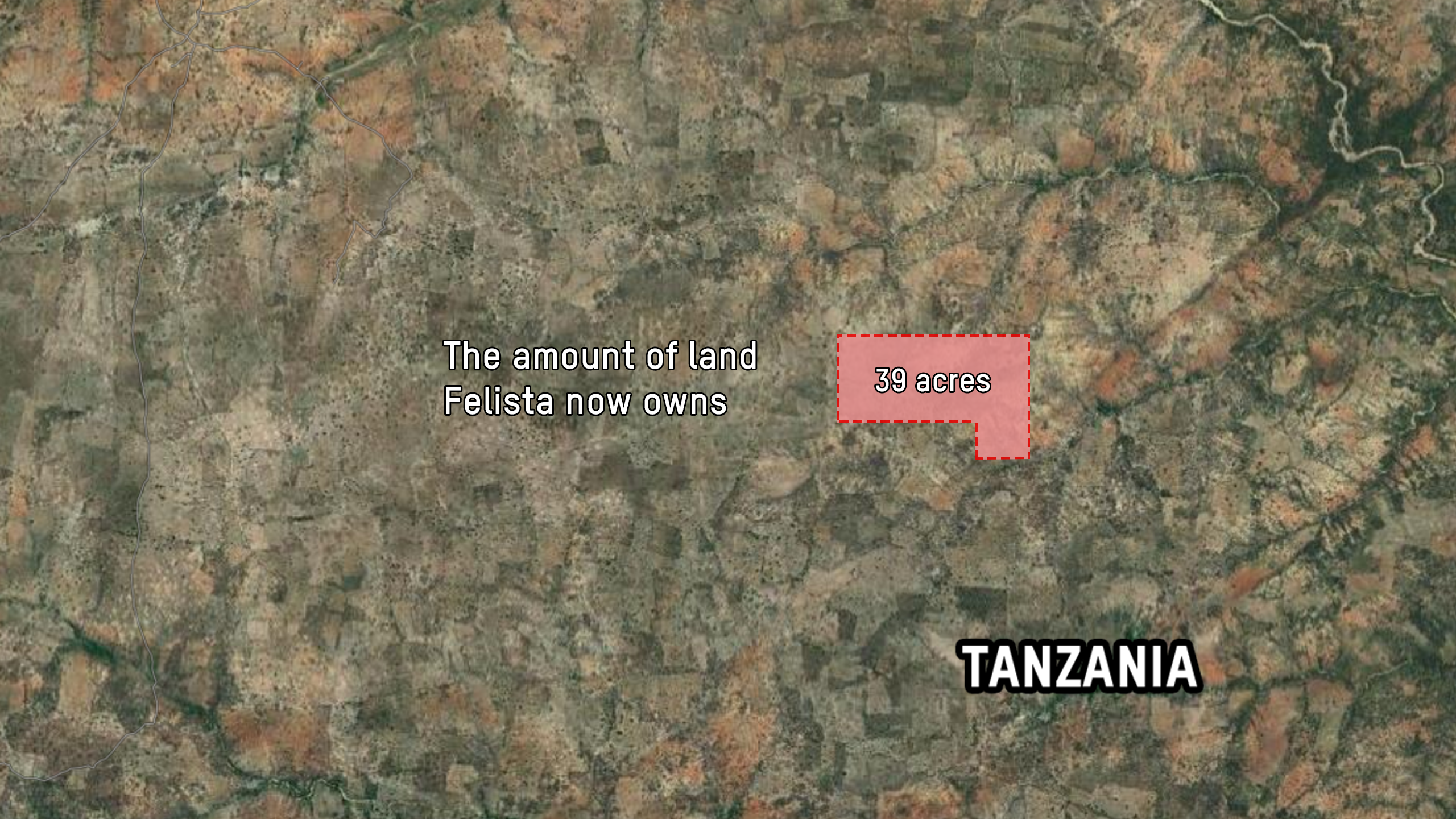 map of Felista's land in Tanzania